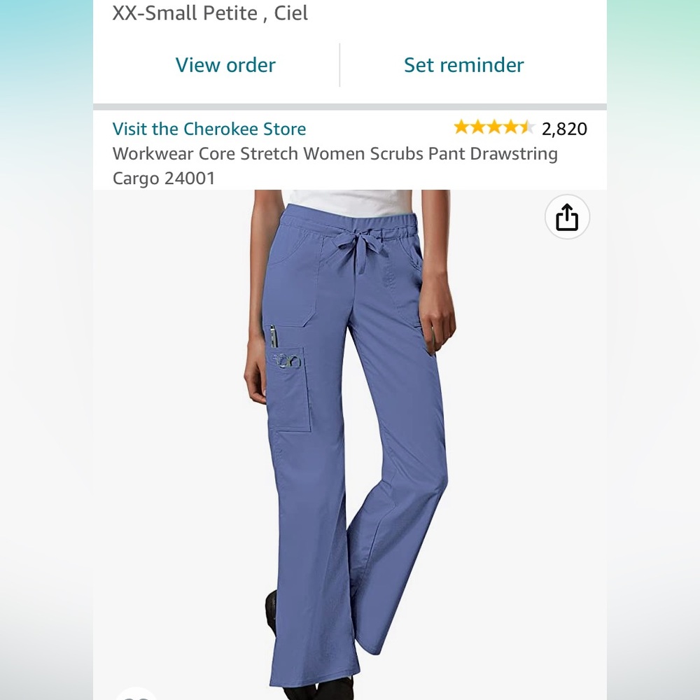 Cherokee Workwear Core Stretch Cargo Scrub Pants